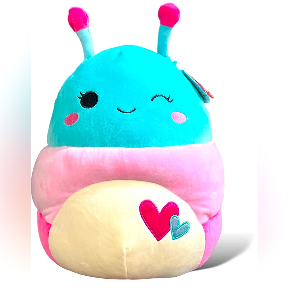 Squishmallow 8” Fluxie Caterpillar 2023 Valentine’s Squad
